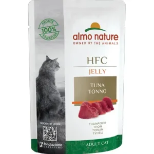 Preiswert Sparpaket 6 x 55 g Almo Nature HFC Jelly Thunfisch Katzen Nassfutter